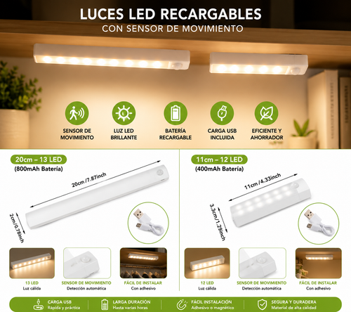 Luz LED con Sensor de Movimiento